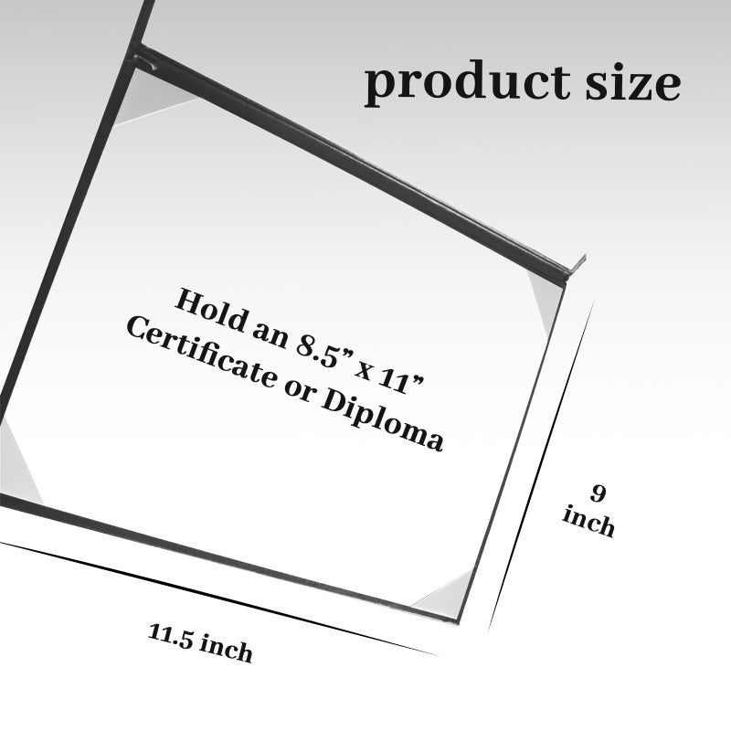 Happy Secret Diploma Cover 8.5"x 11" Diploma Holder Graduation Certificate Holders Smooth Leather (Black) - Image 2